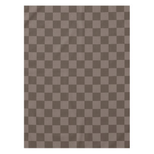 Nappe Damier élégant brun foncé