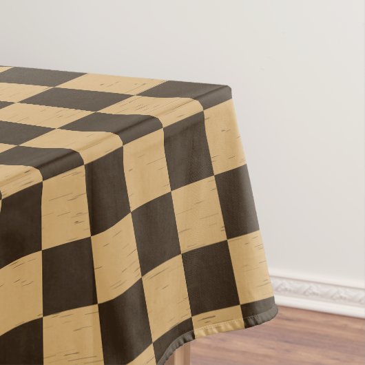 Nappe Damier marron et beige classique (In Situ)