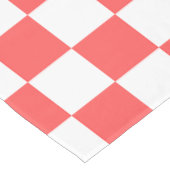 Nappe Damier rouge corail classique (Angle)
