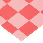 Nappe Damier Rouge et Rose Accrocheur (Angle)