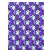 Nappe Dancing Snowmen Bleu Noël (Devant)