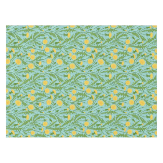 Nappe Dandelions, vert, jaune et bleu (Devant (Horizontal))