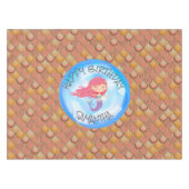 Nappe d'anniversaire Sirène Brun Orange Écailles (Devant (Horizontal))