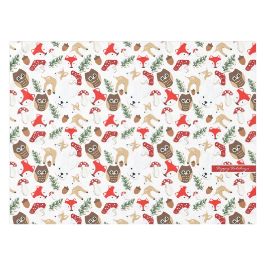 Nappe Dans la forêt Motif de Noël (Devant (Horizontal))