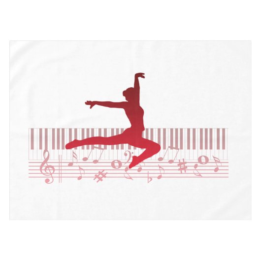 Nappe Danseur de ballet sur un clavier (Devant (Horizontal))
