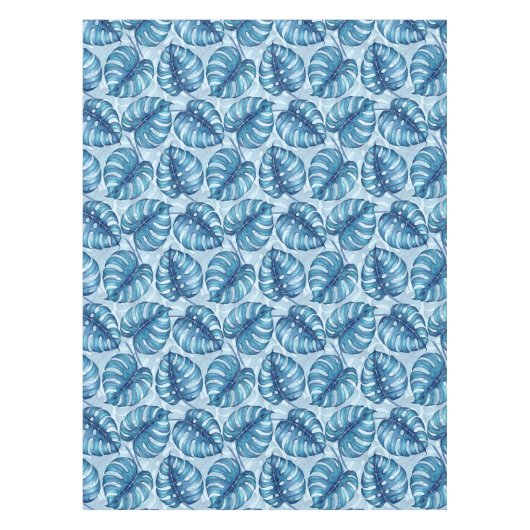 Nappe d'aquarelle motif bleu (Devant)