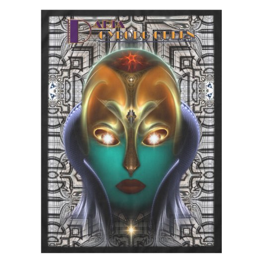 Nappe Daria Cyborg Queen Tech Tissu de table personnalis (Devant)