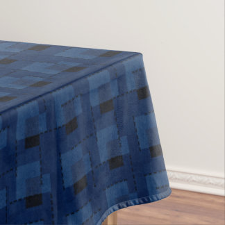 Nappe Dark blue textured geometric napkins