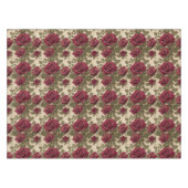 Nappe Dark Red Roses With Faded Green Leaves (Devant (Horizontal))