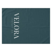Nappe Dark Teal Modern Jewelry Business Logo Tablecloth (Devant (Horizontal))