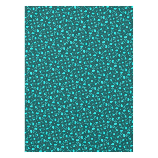 Nappe Dark Turquoise Liberty Floral Pattern Élégant Bold (Devant)