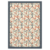 Nappe d'automne de charme aux oiseaux et fleurs (Devant)