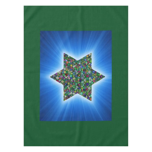 Nappe David Star fait de pierres précieuses dans toutes  (Devant)