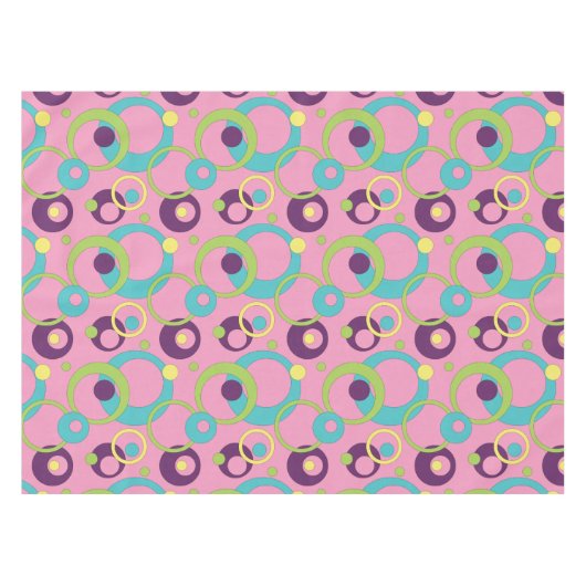 Nappe de cercles roses funky (Devant (Horizontal))