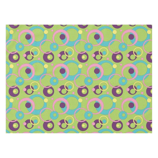 Nappe de cercles verts funky (Devant (Horizontal))