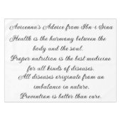 Nappe de Conseils d'Avicenna (Devant (Horizontal))