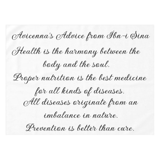 Nappe de Conseils d'Avicenna (Devant (Horizontal))