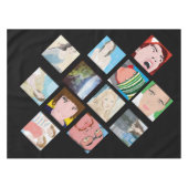 Nappe de coton de noir de photo de mosaïque (Devant (Horizontal))