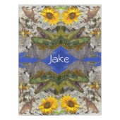Nappe de dinosaure floral tournesol (Devant)
