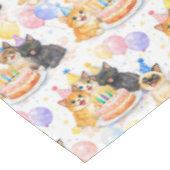 Nappe de fête d'anniversaire pour chat "Whimsical  (Angle)