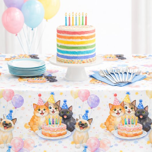 Nappe de fête d'anniversaire pour chat "Whimsical 