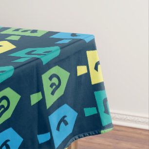 Nappe de fête de Hanoucca à dreidel