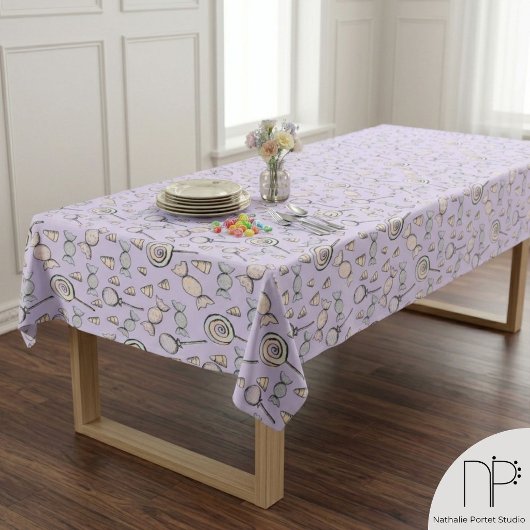 Nappe de fête thème bonbons sucrés