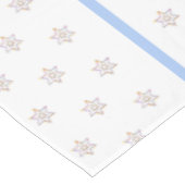 Nappe de Fêtes Juives Étoiles & Escalier Bleu Pâle (Angle)