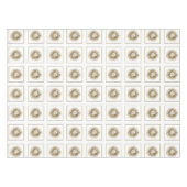 Nappe de Joyeux Noël de guirlande d'or (Devant (Horizontal))