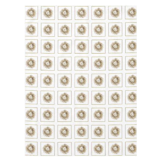 Nappe de Joyeux Noël de guirlande d'or (Devant)