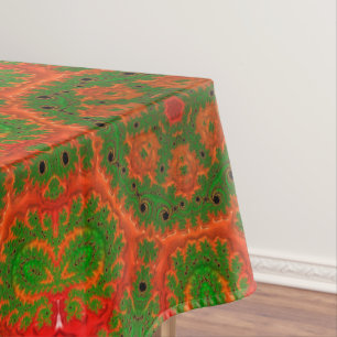 Nappe de kaléidoscope orange et vert