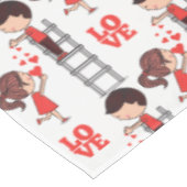 Nappe de la Saint-Valentin Amour Cœurs Rouges (Angle)