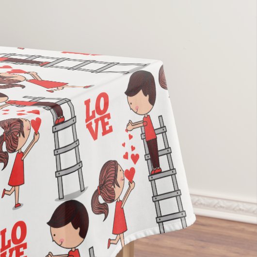 Nappe de la Saint-Valentin Amour Cœurs Rouges (In Situ)