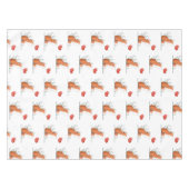 Nappe de la Saint-Valentin Renard Rouge Cœurs (Devant (Horizontal))