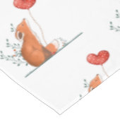 Nappe de la Saint-Valentin Renard Rouge Cœurs (Angle)