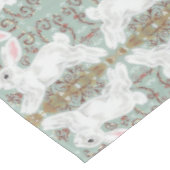 Nappe de lapin blanc Noël Berry Vert doux (Angle)