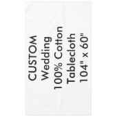 Nappe de mariage personnalisée 104 po x 60 po (Devant)