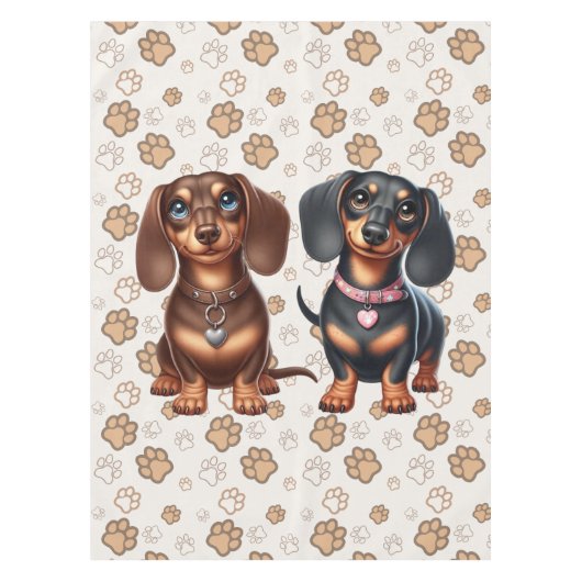 Nappe De mignons amis dachshund (Devant)