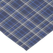 Nappe de Noël à carreaux classiques bleu et blanc (Angle)