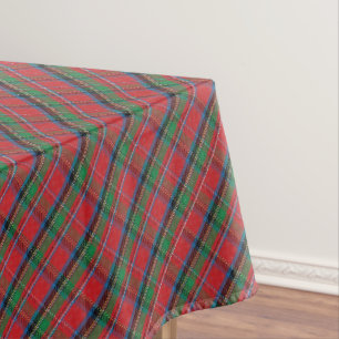 Nappe de Noël à carreaux rouge, bleu et vert à car