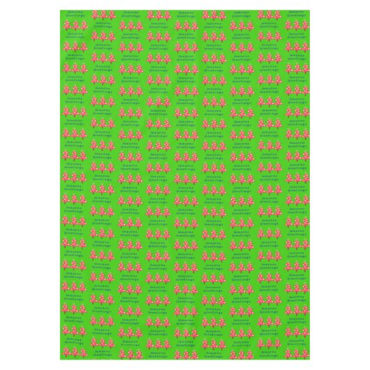 Nappe de Noël, arbre vert Joyeuses Fêtes (Devant)