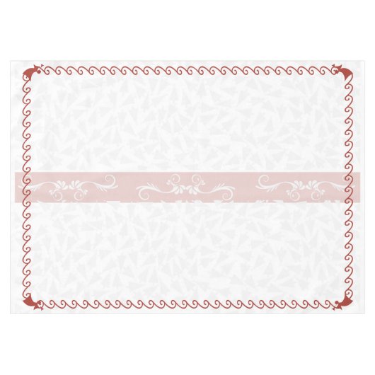Nappe de Noël Blanc & Rouge 60 x 84" (Devant (Horizontal))