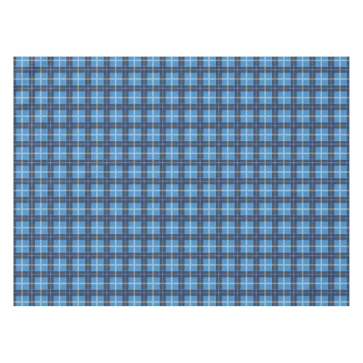 Nappe de Noël bleu Tartan Plaid (Devant (Horizontal))