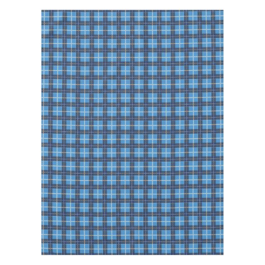 Nappe de Noël bleu Tartan Plaid (Devant)