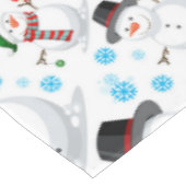 Nappe de Noël Bonhommes de Neige Joyeux (Angle)