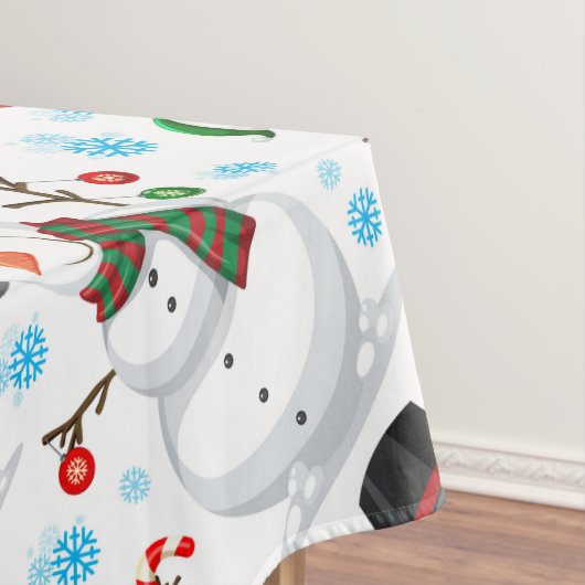 Nappe de Noël Bonhommes de Neige Joyeux (In Situ)