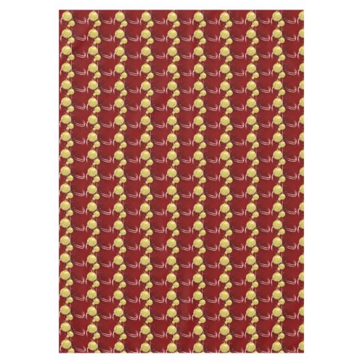 Nappe de Noël, Boules d'or (Devant)