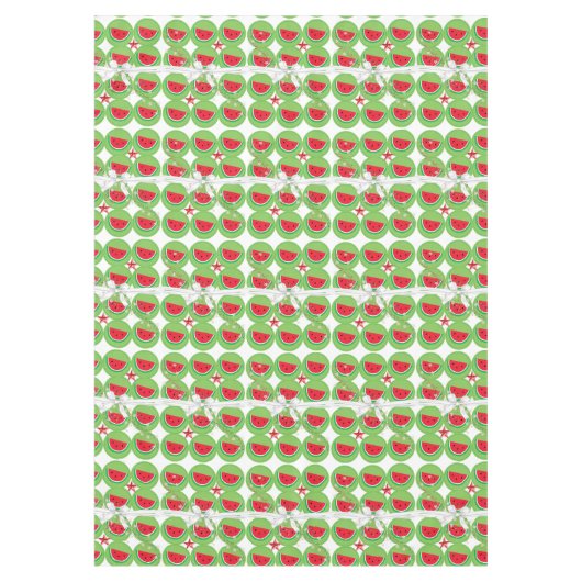 Nappe de Noël, Bow blanc de pastèque (Devant)