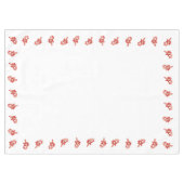 Nappe de Noël, Cane à sucre rouge et blanc (Devant (Horizontal))