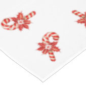 Nappe de Noël, Cane à sucre rouge et blanc (Angle)